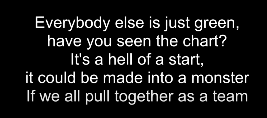 pull together as a team - pink floyd